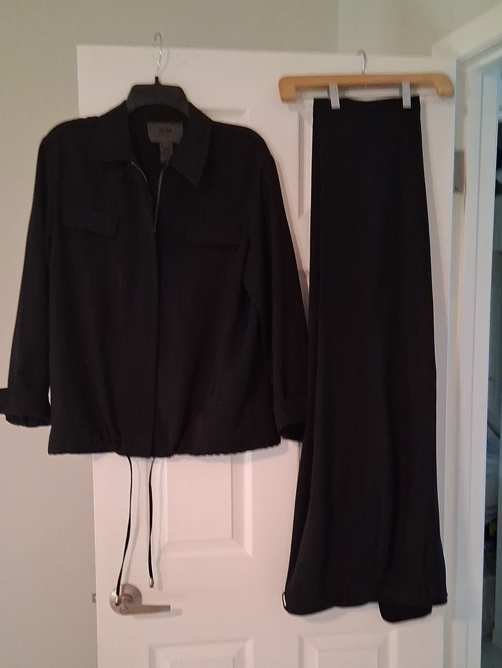 Votre Nom Black Wide-Leg Pants with Matching Jacket